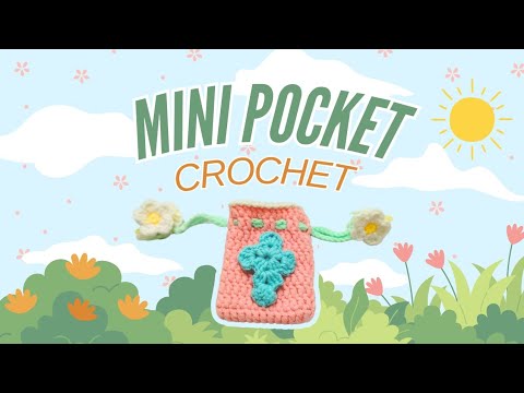 Mini Pocket Crochet #crochet #rajut #crochetpattern #diy # ...