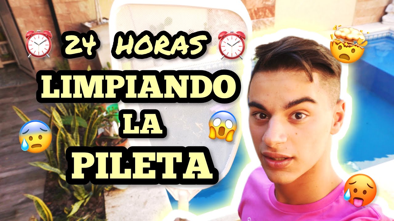 24 HORAS LIMPIANDO LA PILETA😱😱