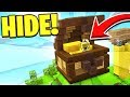 HIDING IN A CHEST! *EASY WINS* (Minecraft Bed Wars)