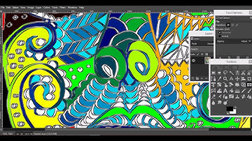 Quick Abstract colouring in GIMP with G
