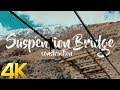 Suspension bridge construction  drone cinematic  4k