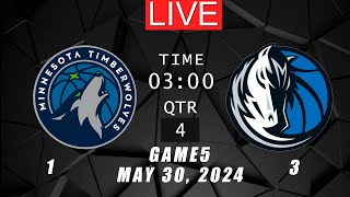 NBA LIVE! Mavericks VS Timberwolves GAME 5 | May 30, 2024 | NBA Playoffs 2K24 PS5