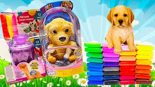 Слепили ДОМ с аксессуарами для Интерактивного Cквиши-щенка Пуделя Little Live Pets