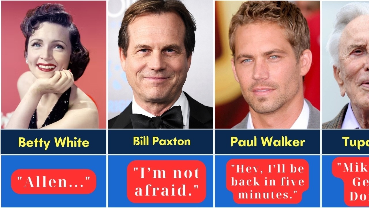 😱 SHOCKING Last Words of 48 Hollywood Actors Before Their Death