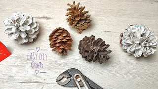 So Beautiful! Look what I Made with Pine cone and glass bottle  Recycling craft ideas for Christmas!