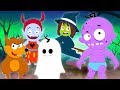 Fem små monster | halloween sång | skrämmande rim för barn | Five Little Monsters In English