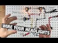 How to Wire a Headlight Relay for Sealed Beam Round & Rectangle Lights w/ Floor Dimmer Switch.