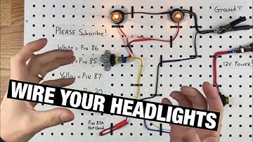 How to Wire a Headlight Relay for Sealed Beam Round & Rectangle Lights w/ Floor Dimmer Switch.