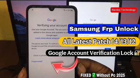 ALL SAMSUNG FRP BYPASS ANDROID 14/13/12 Latest Security 2025 | Samsung Google Account New Method
