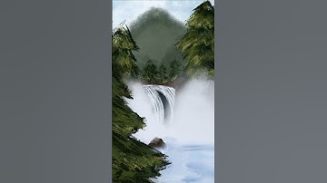 Paint like Bob Ross: A Procreate Timelapse #shorts