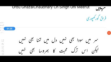 MA Urdu Private first Year model part 1 code G-263 Urdu Ghazal Chaudhary Ch Singh Uni Meerut