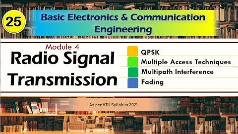 M4 L8 | Radio Signal Transmission | QPSK | LTE | Multiple Access | Basic Electronics and commn VTU