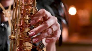 Closeup Of Playing A Sax Stock Video