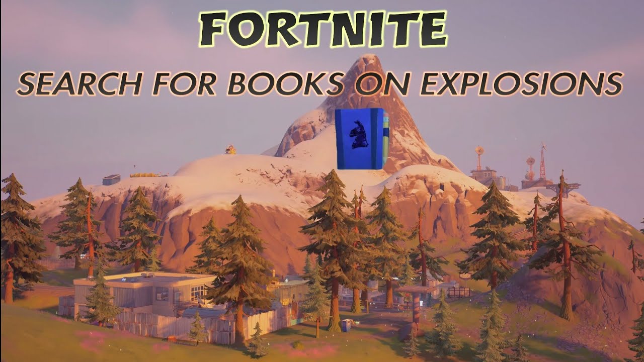 Search for books on explosions, Fortnite Legendary Quest Week 12 Season 7 Invasion.