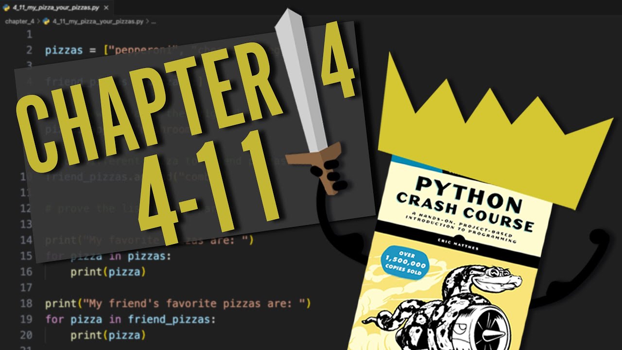 Python Crash Course: Chapter 4 | Try It Yourself 4-11 | Beginner ...