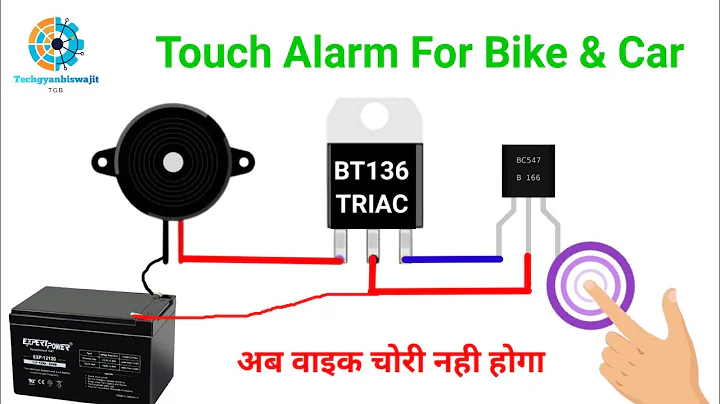 How To Make Anti Theft Alarm System for Bike || Bike Security system Using BT136 Triac 