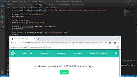 Crea tu BOT de mensajería whatsapp con Python y Selenium    4/4