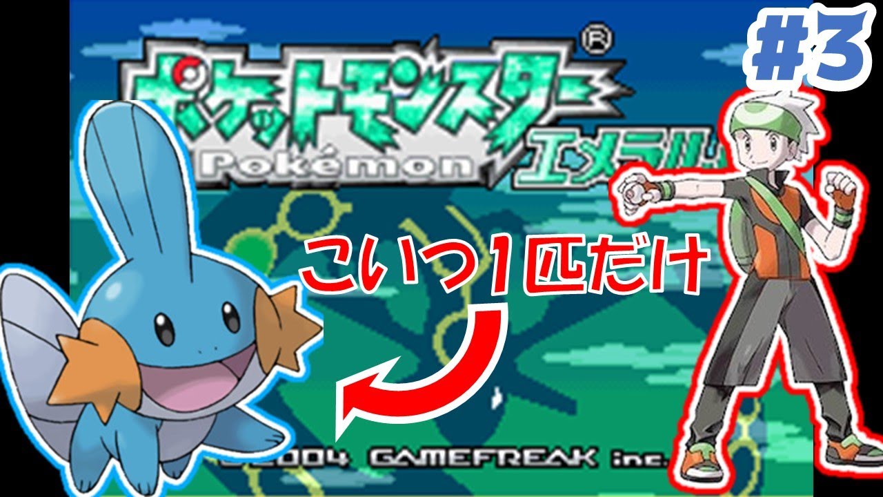 登録者100人記念 エメラルドをミズゴロウ1匹のみでクリア 3日目 ポケットモンスター エメラルド Youtube