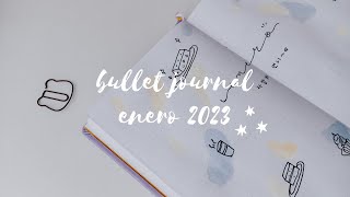 bullet journal enero 2023 I minimalista &amp; sencillo  (eng sub)