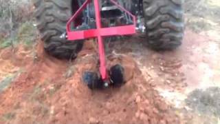 Plowing a ditch