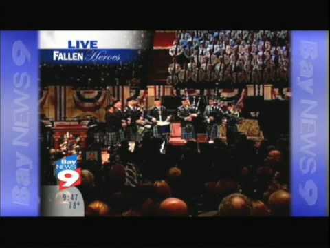 Tampa Police Officers' Funeral - City of Dunedin plays Amazing Grace