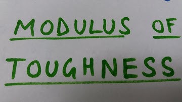 Modulus of Toughness