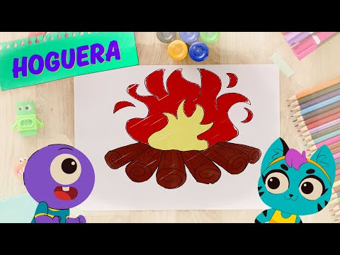 Aprende a Dibujar una Hermosa Fogata | Tutorial Divertido y Educativo de Dibujo para Preescolares