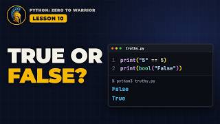 Comparison Operators & Booleans in Python (True or False) | Lesson 10