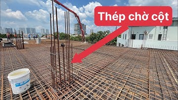 Kho Tư liệu Xây dựng - Cấu tạo cốt thép chờ chân cột cho tầng trên | Cốt thép chờ chân cột tầng dưới