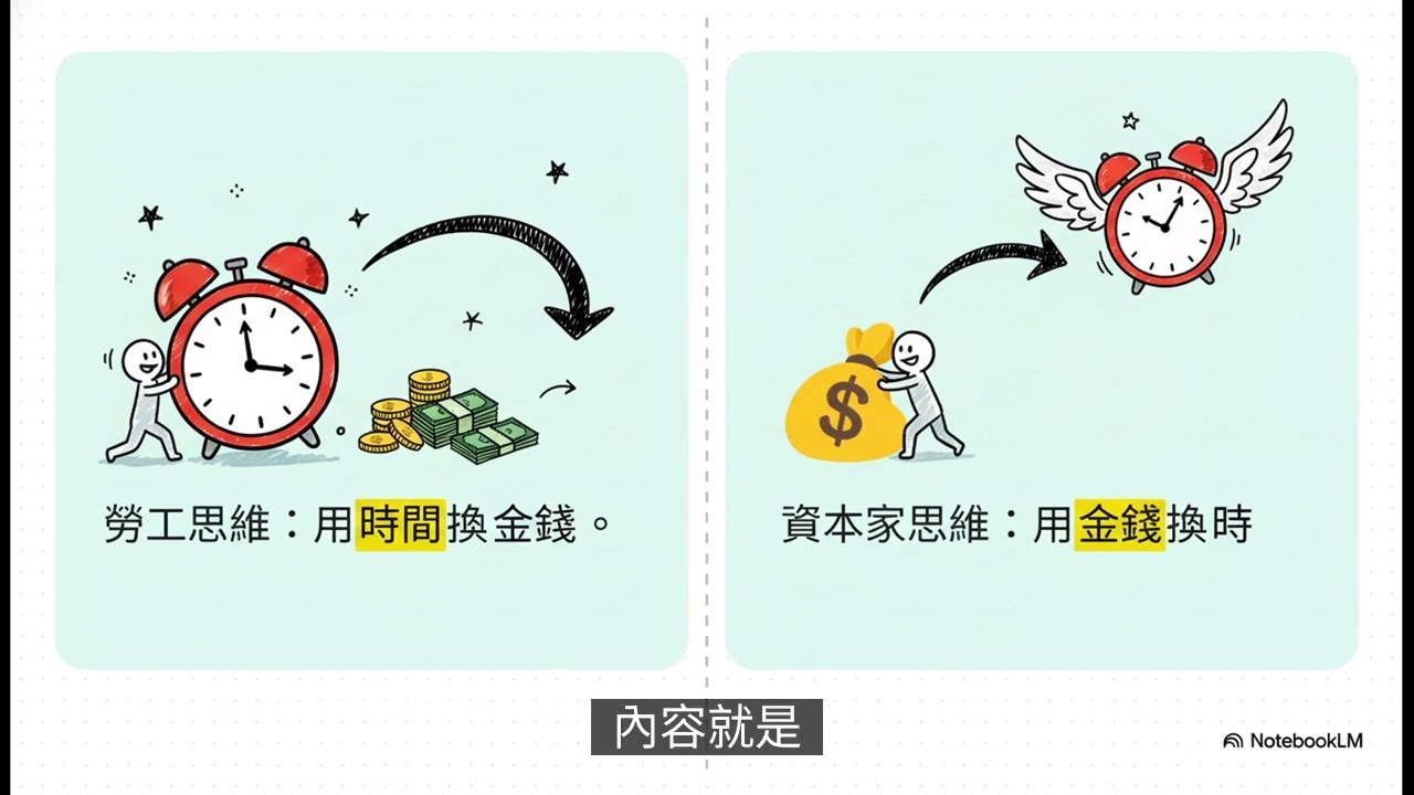 你要當用時間換錢的勞工，還是用錢換時間的資本家？