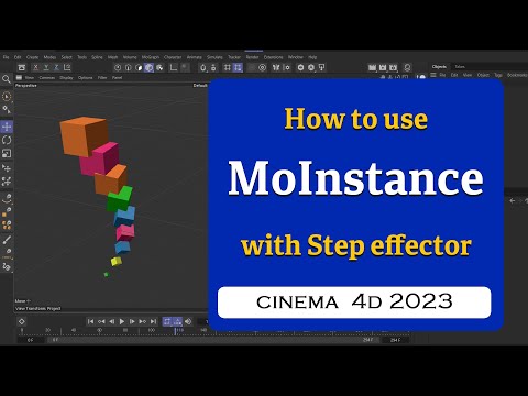 How to use MoInstance with Step effector in Cinema 4D 2023 @MaxonVFX ​