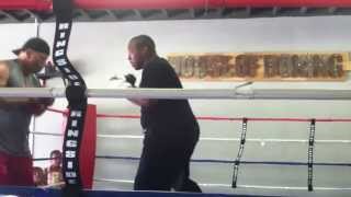 NFL Fullback Mike Tolbert at the HOUSE OF BOXING