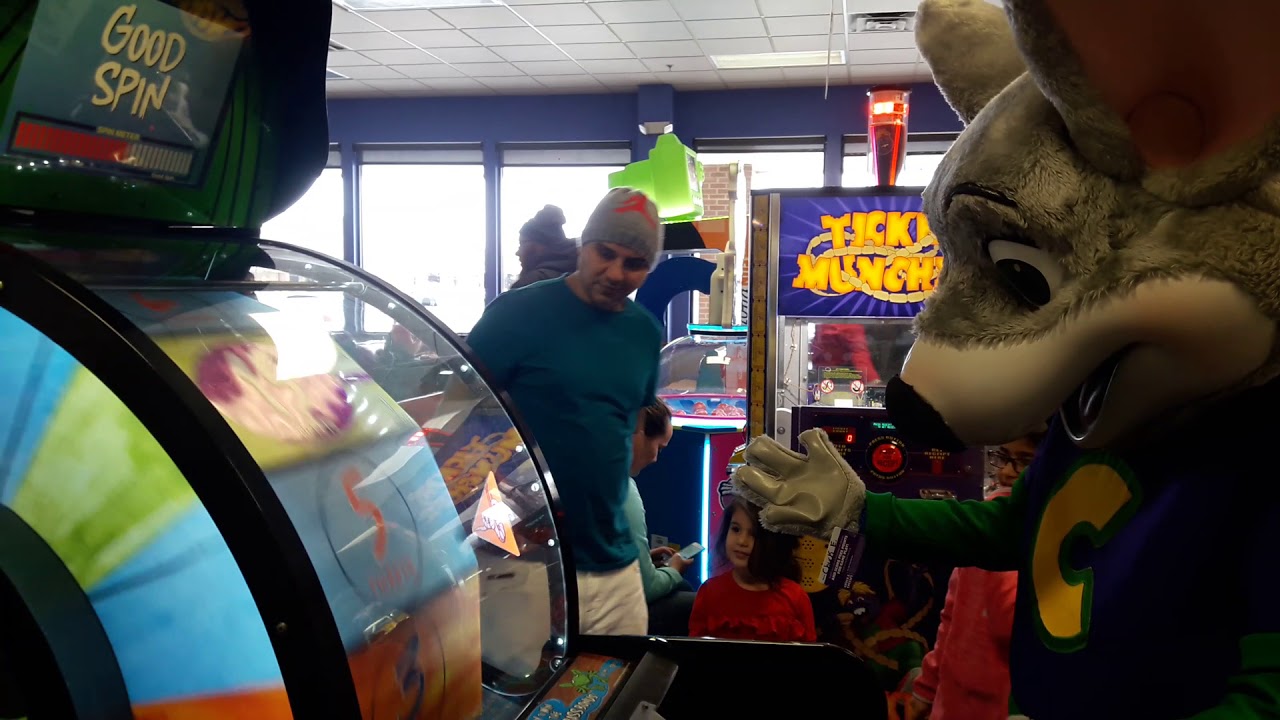 Chuck almost won 125 tickets on big bass wheel YouTube