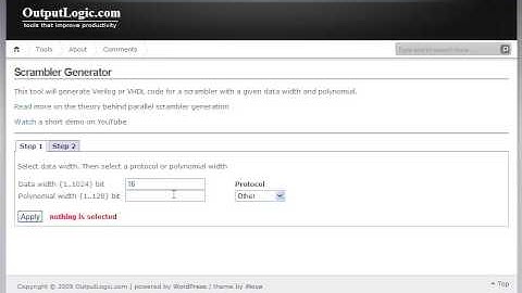Scrambler Generator tool from OutputLogic.com