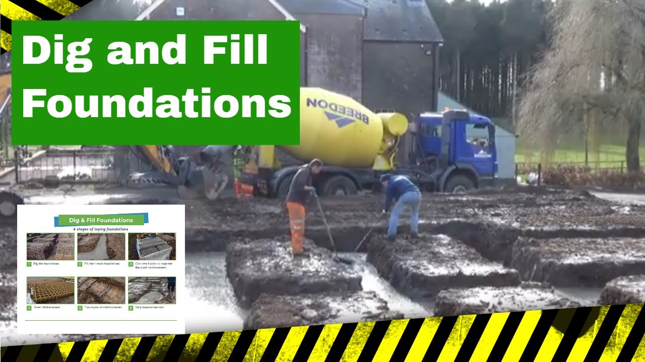 Watch Dig and Fill Foundation Trenches for a House Build a House