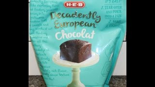 In this video, we are preparing and then reviewing the h-e-b
decadently european chocolat cake. it was mailed to us from eric
texas. euro...