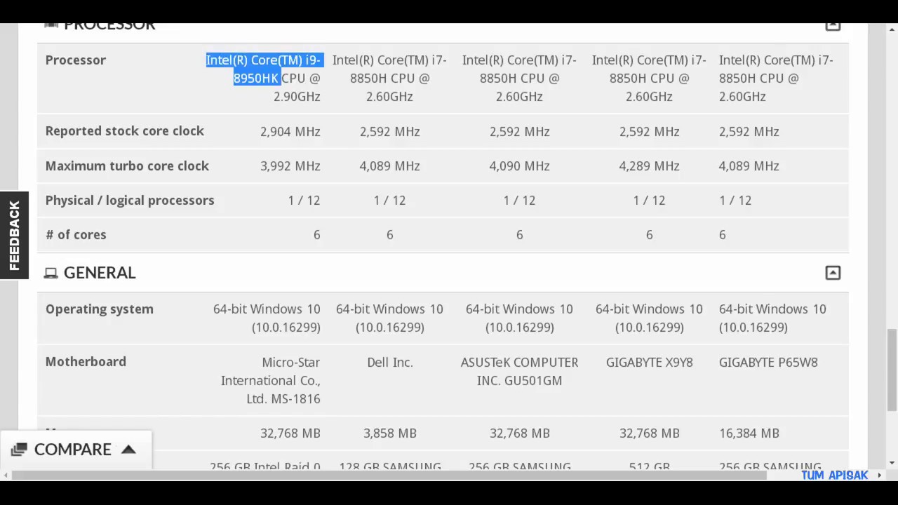 I9 8950HK I7 8850H I7 8750H YouTube i9-8950hk-i7-8850h-i7-8750h-youtube