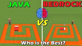 JAVA vs BEDROCK (Villagers iq test) Who have more IQ? Wealth