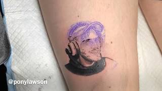 PewDiePie Micro Portrait Tattoo Time Lapse | Pony Lawson