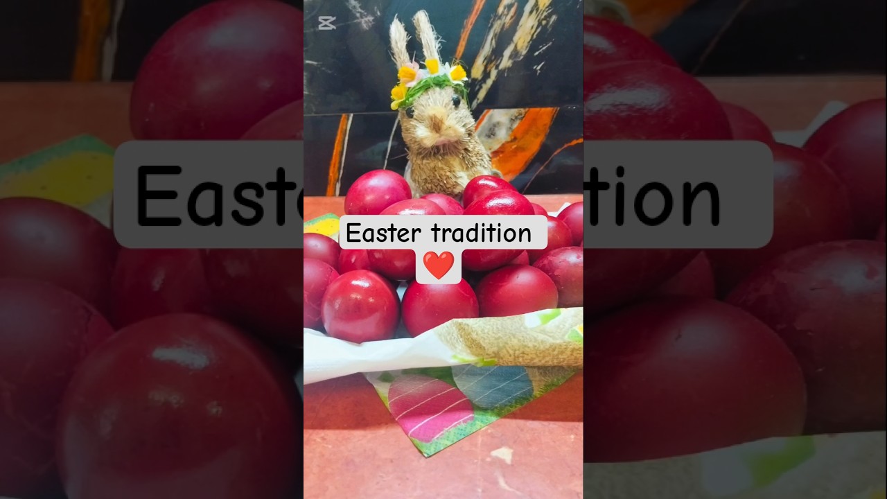 ⁣Red Easter eggs tradition ❤️ Easy & beautiful #shorts