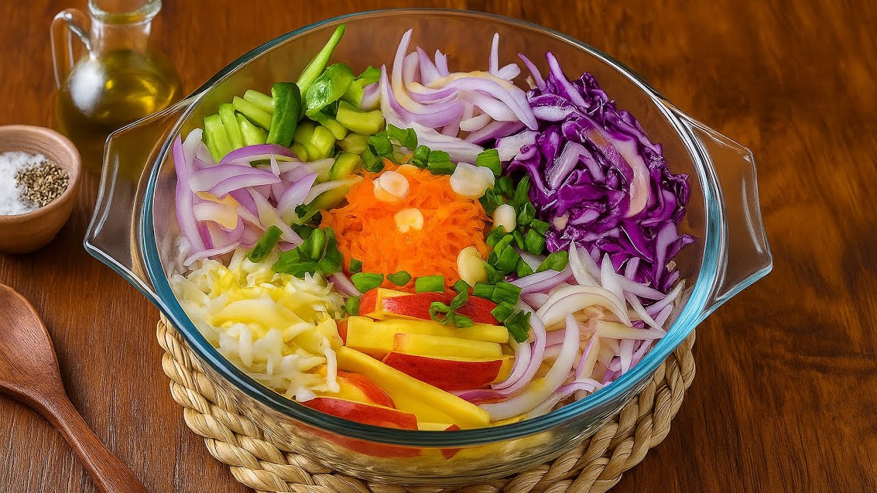 Простой рецепт свежего и хрустящего салата | Идеально для диеты и ежедневного питания