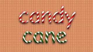 Candy Cane Text Effect | PHOTOSHOP CC