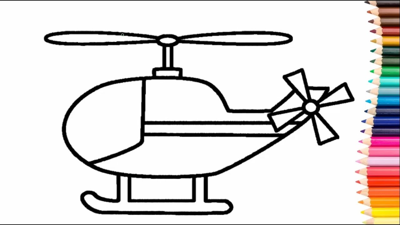 COMO DESENHAR UM HELICÓPTERO FÁCIL - YouTube