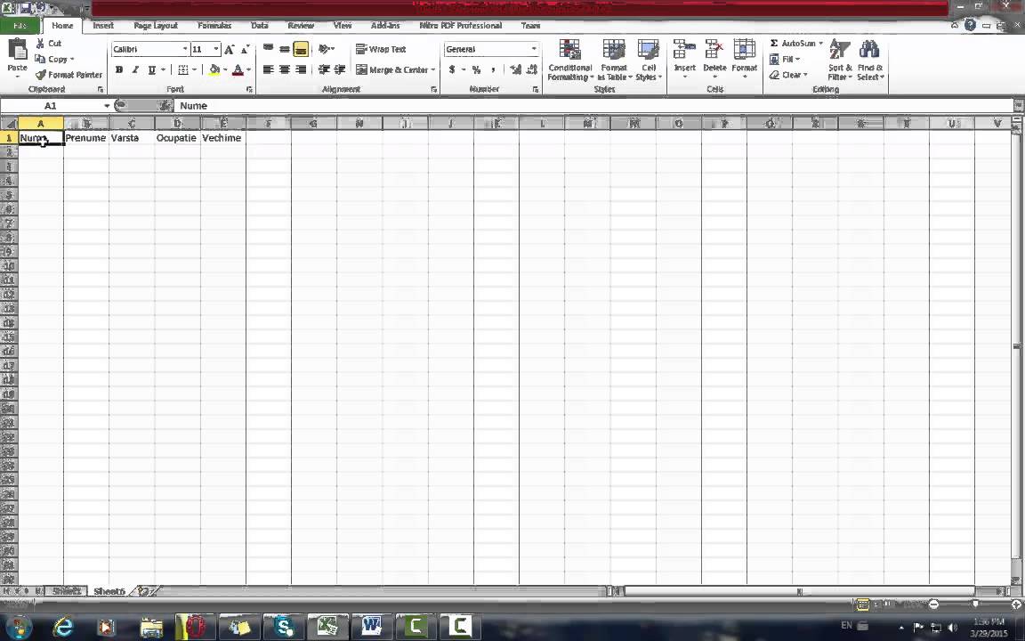 Turorial Baze de date in Excel- Partea I - YouTube