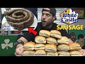 Turning a white castle crave case 30 sliders into a giant 4500 calorie sausage wheel  la beast