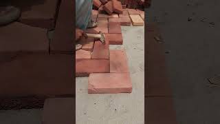 Red Tiles vs White Marble Tile, Which Looks Beautiful? #tiles #marble #construction #diy #asmr 