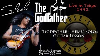 Slash - Godfather Theme Solo Guitar Lesson - Guns N' Roses Live in Tokyo 1992