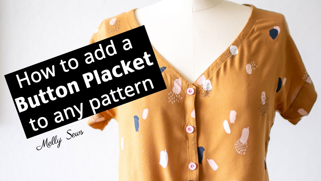 How to Add a Button Placket to Any Pattern picture