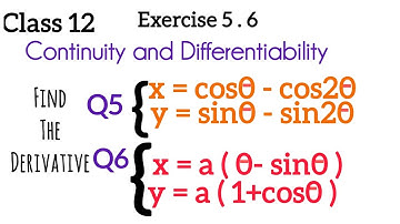 class 12{ exercise 5.6} #continuity and differentiability #parametric equations