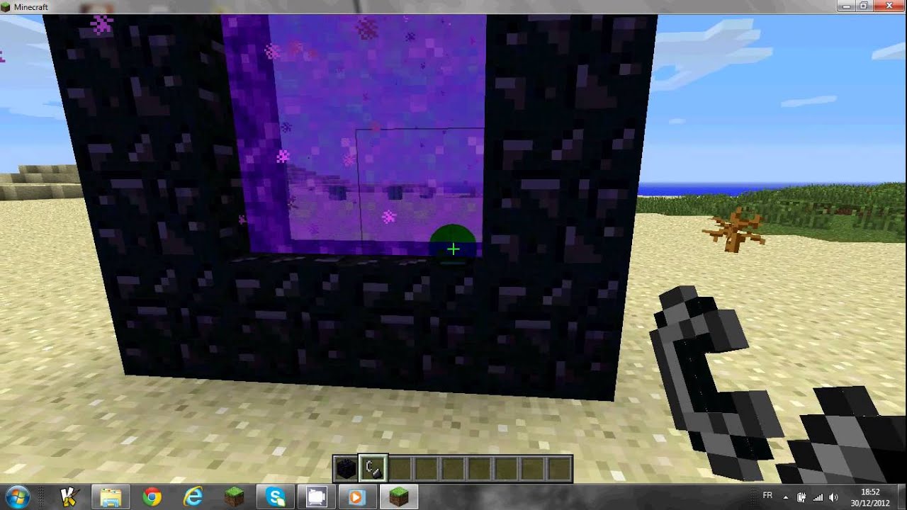 Minecraft Comment Faire Une Porte Au Enfer Youtube